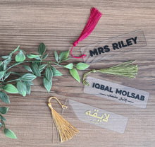 Load image into Gallery viewer, Personalised customised bookmark in Arabic or English