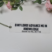 Load image into Gallery viewer, Islamic bookmark gift for Muslims featuring an Ayah from Surah Taha 
