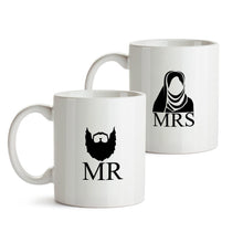 Load image into Gallery viewer, White Mr and Mrs Mugs with a Muslim Twist
