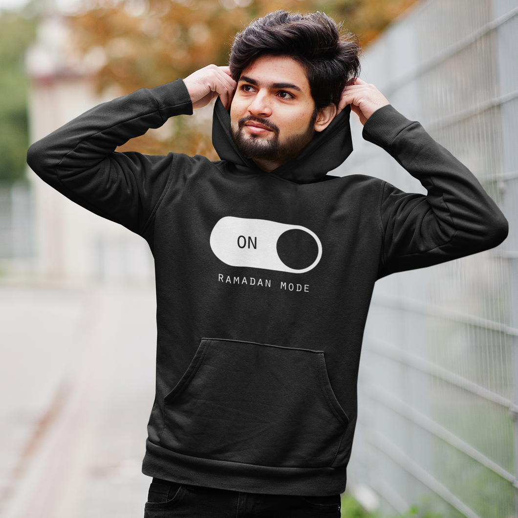 Black Hoody With Ramadan Mode On Design