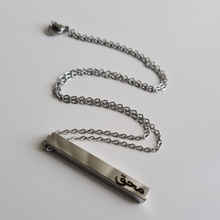 Load image into Gallery viewer, Personalized Engraved Drop Pendant Silver Chain Gift for all occasions 
